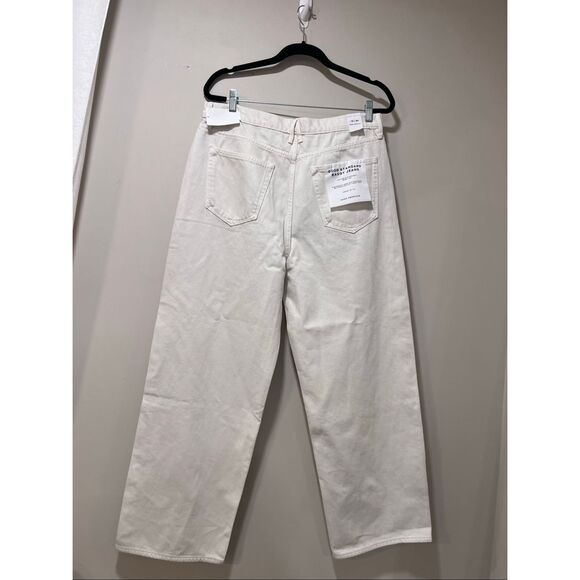 Good American Women's White Good Standard Straight Baggy Jeans Size 30 NWT - Picture 8 of 11